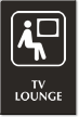 TV Lounge Engraved Sign with Symbol