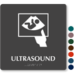 Ultrasound Braille Hospital Sign with Pregnancy Scan Symbol