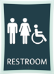 Restroom, Unisex/Handicapped, 11.375 in. x 8.375 in. Sign