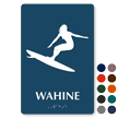 Wahine Braille Women Restroom TactileTouch Sign
