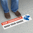 Wash Your Hands SlipSafe Medical Isolation Floor Sign