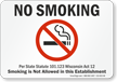 Wisconsin No Smoking Sign