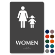 Women Braille Sign with Woman and Girl Symbol