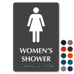 Women Shower TactileTouch Braille Door Sign