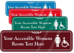 Accessible Womens Room Symbol Sign
