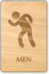 Party Men Wooden Restroom Sign