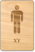 XY Men Wooden Restroom Sign