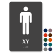 XX Men Braille Restroom Sign