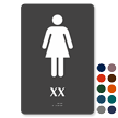 XY Women Braille Restroom Sign