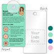 2-Sided Breast Self-Examination Card Suction Cup Tag