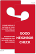 Good Neighbor Check Door Hang Tag