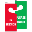 In Session Please Knock 2-Sided Door Hang Tag