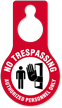No Trespassing Authorized Personnel Door Hang Tag