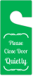 Please Close Door Quietly 2-sided Door Hang Tag