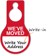 We Have Moved Write-On Address Hang Tag