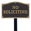 No Soliciting Statement Lawn Plaque