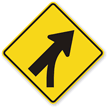 Entering Roadway Merge Right   Traffic Sign