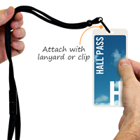 Hall Pass With Letter H, Blue Sky Design