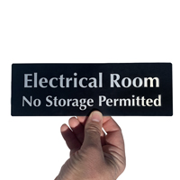Electrical Room No Storage Permitted Sign