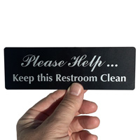 Please help keep this restroom clean sign