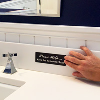 Please help keep this restroom clean bathroom sign