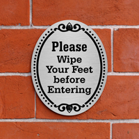 Footwear Cleaning Notice Sign