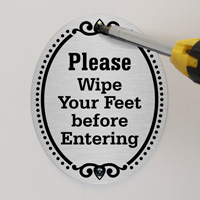 Footwear Maintenance Reminder Sign