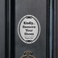 Footwear Removal Notice: Diamondplate