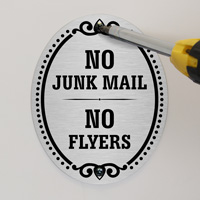 No Unwanted Mail Sign