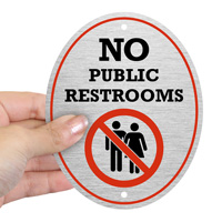 Bathroom Access Denied Sign