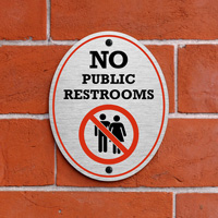 No public toilet