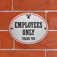 Employees Only Sign