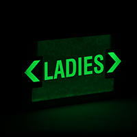 Ladies Battery Backup Exit Sign