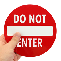 Do Not Enter Exit Door Decal