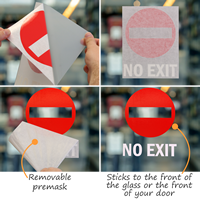 No Exit Die Cut Glass Door Label