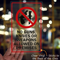 Weapons-Free Zone Premises Decal