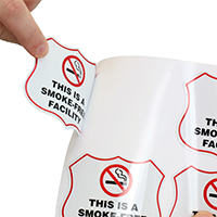This Is A Smoke-Free Facility 5 Shield Label
