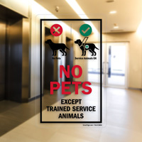 Assistance Animals Welcome Sign