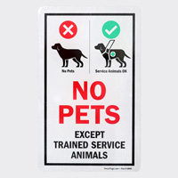 Assistance Animals Allowed Glass Decal