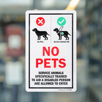 Decal: Service Animals for Disabled