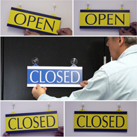 Open / Closed Double Sided General Office Signs