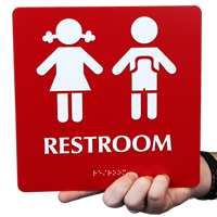 Restroom Boys Girls Pictogram Signs