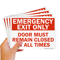 Safety Sign: Fire Emergency Exit Door Closed