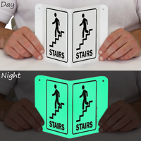 Glow-in-Dark Projecting Stairway Sign