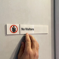 No Visitors Door Sign