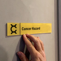 Cancer Hazard Door Sign