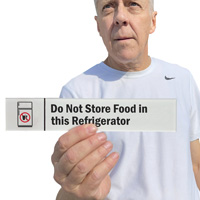 Do Not Store Food in This Refrigerator Sign