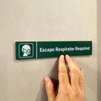 Escape Respirator Required Door Sign