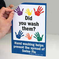 Prevent Swine Flu Wash Hands Signs