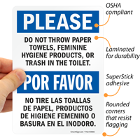 Women's Restroom Hygiene Sign